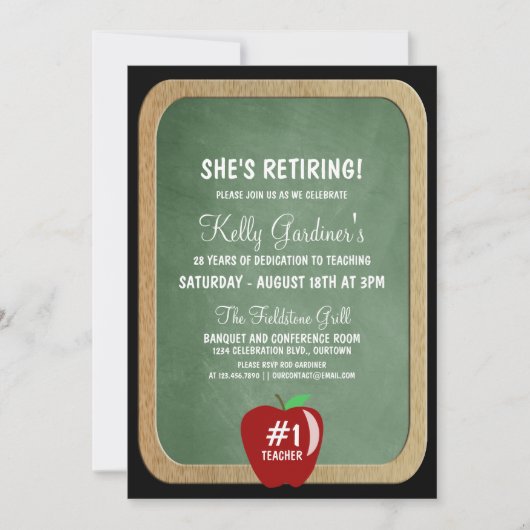 Party Einladung für das Rentenalter (Vorderseite)