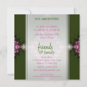 Party Einladung für das Rosa Spitzenspiel (Rückseite)