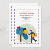 Party Einladung für das Ruhegehalt von Postbetreib (Vorne/Hinten)