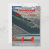Party Einladung für das Ruhestand, Kanus in Bergen (Vorderseite)