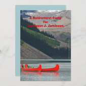 Party Einladung für das Ruhestand, Kanus in Bergen (Vorne/Hinten)