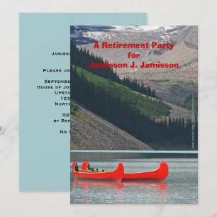 Party Einladung für das Ruhestand, Kanus in Bergen