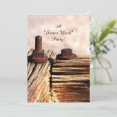 Party Einladung für das Ruhestand, lustig, Schraub (Stehend Vorderseite)