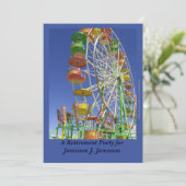 Party Einladung für das Ruhestand, Riesenrad (Stehend Vorderseite)