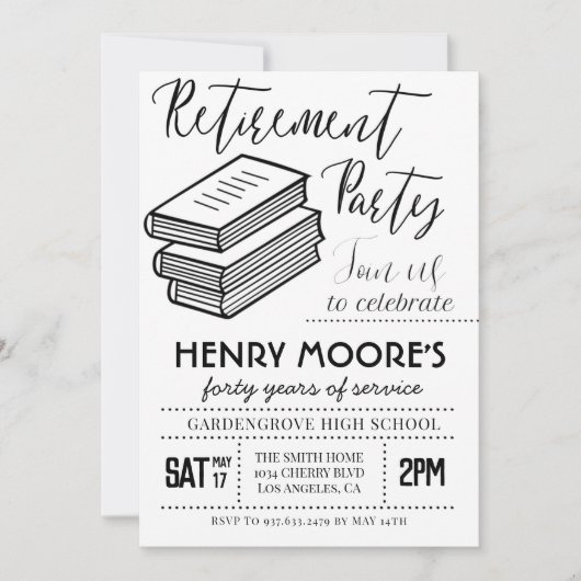Party Einladung für das Ruhestand von Englischlehr (Vorderseite)