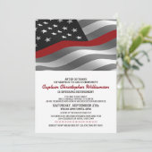 Party Einladung für das Ruhestand von Feuerwehrleu (Stehend Vorderseite)