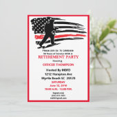 Party Einladung für das Ruhestand von Feuerwehrleu (Stehend Vorderseite)