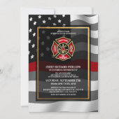 Party Einladung für das Ruhestand von Feuerwehrleu (Vorderseite)