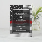 Party Einladung für das Ruhestand von Feuerwehrleu (Stehend Vorderseite)