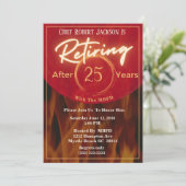 Party Einladung für das Ruhestand von Feuerwehrleu (Stehend Vorderseite)