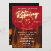 Party Einladung für das Ruhestand von Feuerwehrleu (Vorne/Hinten)