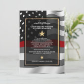 Party Einladung für das Ruhestand von Feuerwehrleu (Stehend Vorderseite)