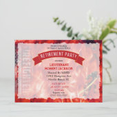 Party Einladung für das Ruhestand von Feuerwehrleu (Stehend Vorderseite)