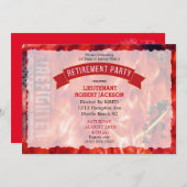 Party Einladung für das Ruhestand von Feuerwehrleu (Vorne/Hinten)