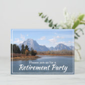 Party Einladung für das Ruhestand von See und Berg (Stehend Vorderseite)