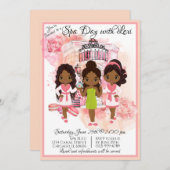 Party Einladung für den afrikanischen Wellness-Cen (Vorne/Hinten)