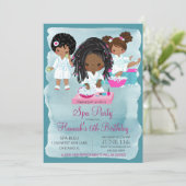 Party Einladung für den afrikanischen Wellness-Cen (Stehend Vorderseite)