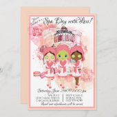 Party Einladung für den afrikanischen Wellness-Cen (Vorne/Hinten)