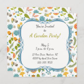 Party Einladung für den Garten (Vorne/Hinten)