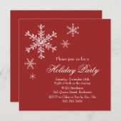 Party Einladung für den Glamour (rot) (Vorne/Hinten)