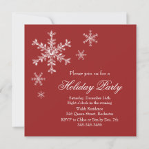 Party Einladung für den Glamour (rot)