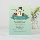 Party Einladung für den Holiday Gift Exchange (Stehend Vorderseite)