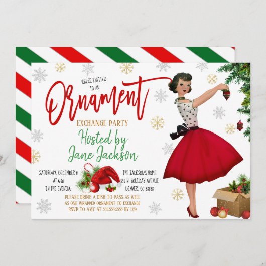 Party Einladung für den Jugendaustausch (Vorne/Hinten)