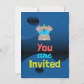 Party Einladung für den Koala-Maske-Cartoon eines (Rückseite)