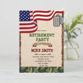 Party Einladung für den Ruhestand der Armee (Stehend Vorderseite)