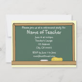 Party Einladung für den Ruhestand eines Lehrers (Rückseite)