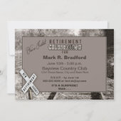 Party Einladung für den Ruhestand - Neue Eisenbahn (Rückseite)