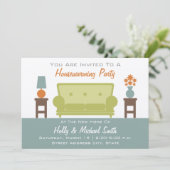 Party Einladung für den Wohnungsbau - Sofa für das (Stehend Vorderseite)