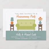 Party Einladung für den Wohnungsbau - Sofa für das (Vorne/Hinten)