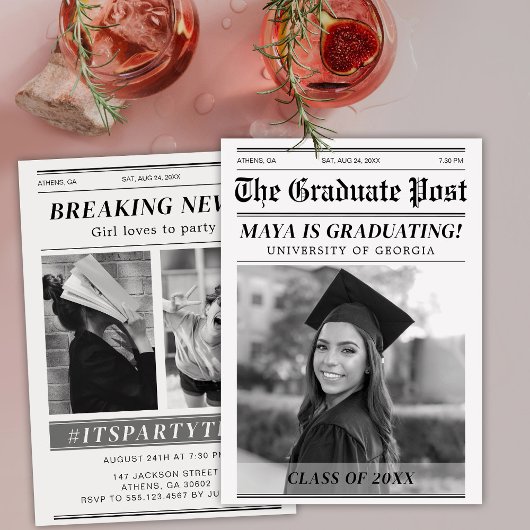 Party Einladung für die Abdeckung von Zeitungen mi