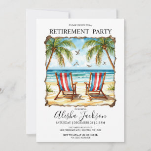 Party Einladung für die Altersversorgung - Beach L