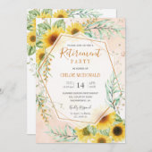 Party Einladung für die Altersversorgung mit Sonne (Vorne/Hinten)