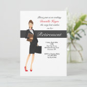 Party Einladung für die Altersversorgung von Fraue (Stehend Vorderseite)