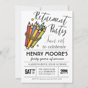 Party Einladung für die Altersversorgung von Lehrk