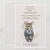 Party Einladung für die Altersvorsorge - Eine Maus (Vorne/Hinten)