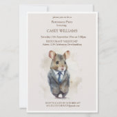 Party Einladung für die Altersvorsorge - Eine Maus (Vorderseite)