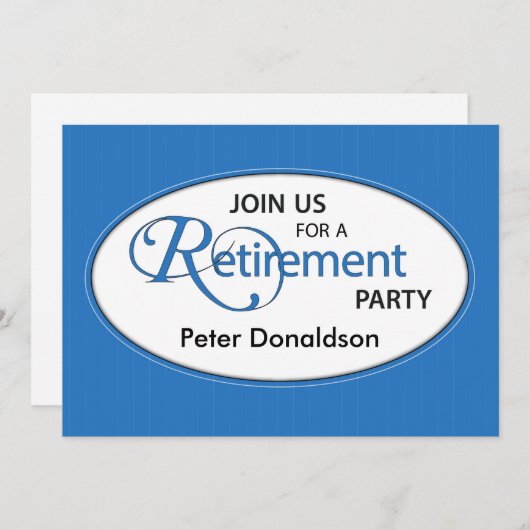 Party Einladung für die Altersvorsorge: Name, Eleg (Vorne/Hinten)