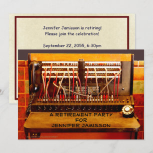 Party Einladung für die Altersvorsorge, Vintage Sc