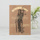 Party Einladung für die Einstellung von Richtern|  (Stehend Vorderseite)