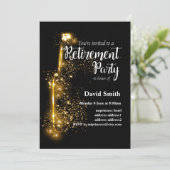 Party Einladung für die Glitzer (Stehend Vorderseite)