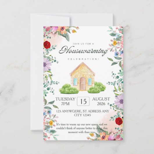 Party Einladung für die Haushaltserwärmung, neue Z (Vorderseite)