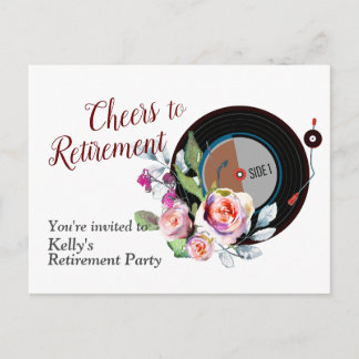 Party Einladung für die Musikverrentung Postcard