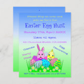 Party Einladung für die Ostereier (Vorne/Hinten)