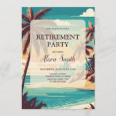 Party Einladung für die Pension mit tropischem Str (Vorderseite)