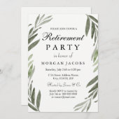 Party Einladung für die Pflege von grünen Leaf (Vorne/Hinten)