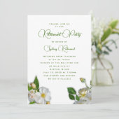 Party Einladung für die Rose an Strand (Stehend Vorderseite)